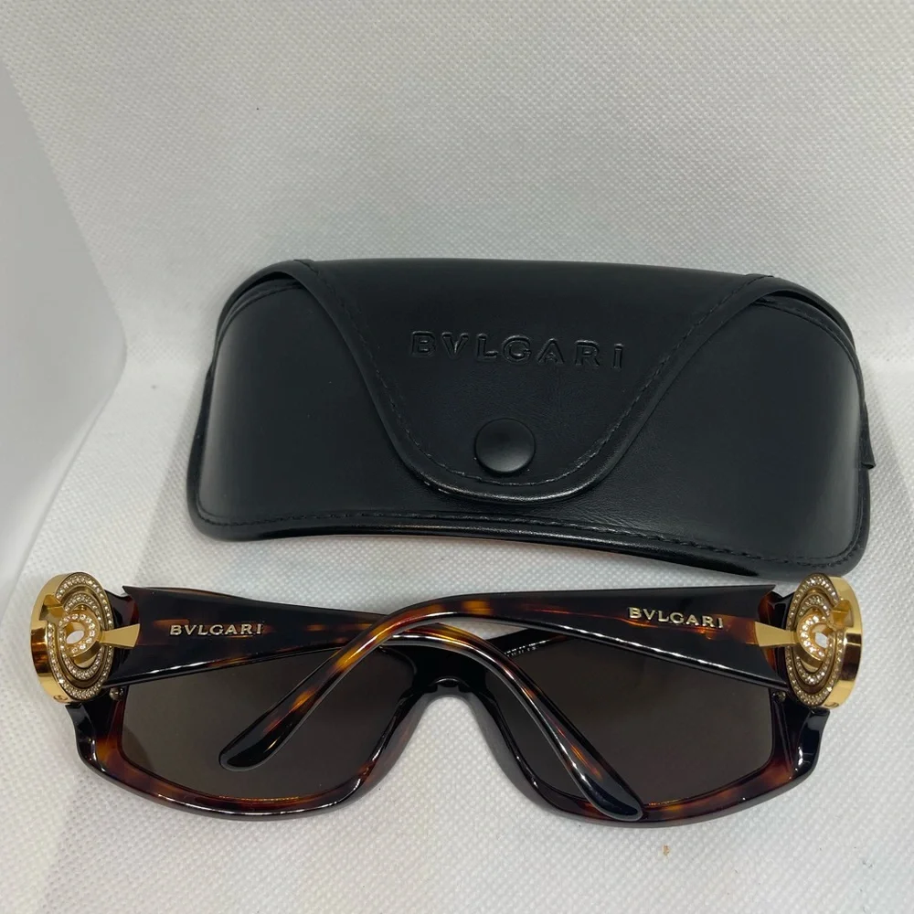 Bulgarian Women’s  Swarovski Crystal Sunglasses 8097-B 851/73 Made In Italy - Picture 9 of 16